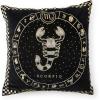 MACKENZIE-CHILDS Throw Pillow, Decorative Astrological Cotton Pillow for Living Room, 18×18, Taurus Zodiac(Scorpio)