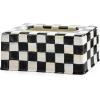 MACKENZIE-CHILDS Tissue-Box Cover, Tissue Holder for Home Decor, Gray-and-White Sterling Check, Rectangle(Courtly Check)