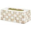 MACKENZIE-CHILDS Tissue-Box Cover, Tissue Holder for Home Decor, Gray-and-White Sterling Check, Rectangle(Mocha Check)