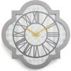 MACKENZIE-CHILDS Wall Clock, Decorative Enamel Clock for Kitchen and Living Room, Gray-and-White Sterling Check