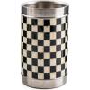 MACKENZIE-CHILDS Wine Bottle Cooler, Champagne and Wine Ice Bucket, Gray-and-White Sterling Check(Courtly Check)