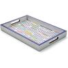 MACKENZIE-CHILDS Wooden Tray with Handles, Rectangular Tray for Serving, Butterfly Hill(Go Fish)