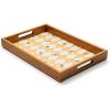 MACKENZIE-CHILDS Wooden Tray with Handles, Rectangular Tray for Serving, Butterfly Hill(Queen Bee)