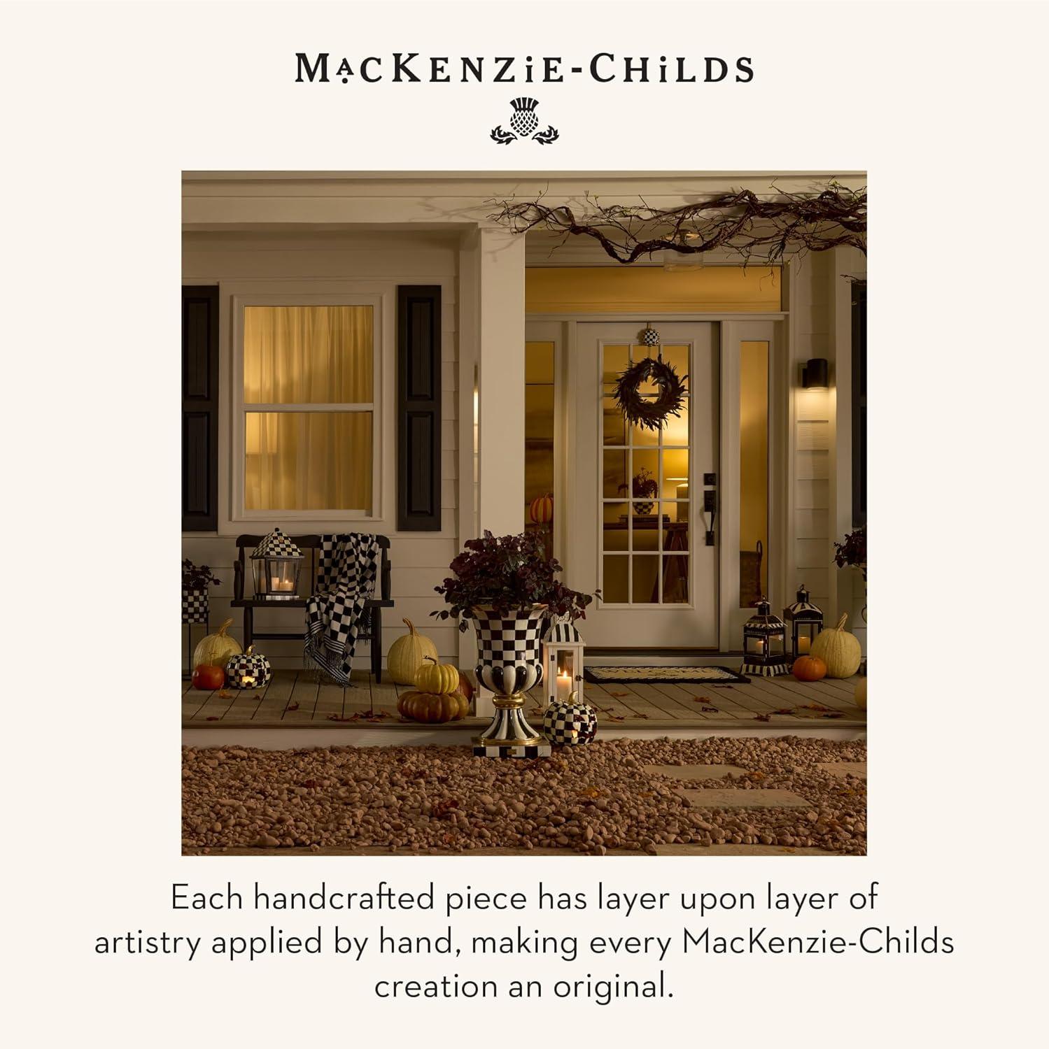 imageMACKENZIECHILDS Set of 3 Illuminated Resin JackOLanterns Halloween Decor Trick or TreatCourtly Check