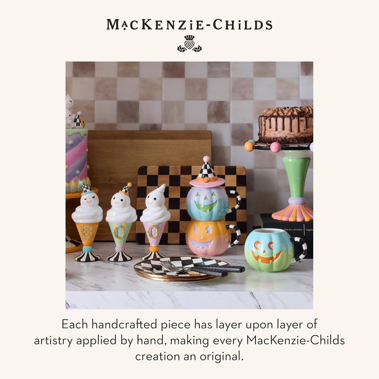 imageMACKENZIECHILDS Set of 3 Illuminated Resin JackOLanterns Halloween Decor Trick or TreatTrick Or Treat