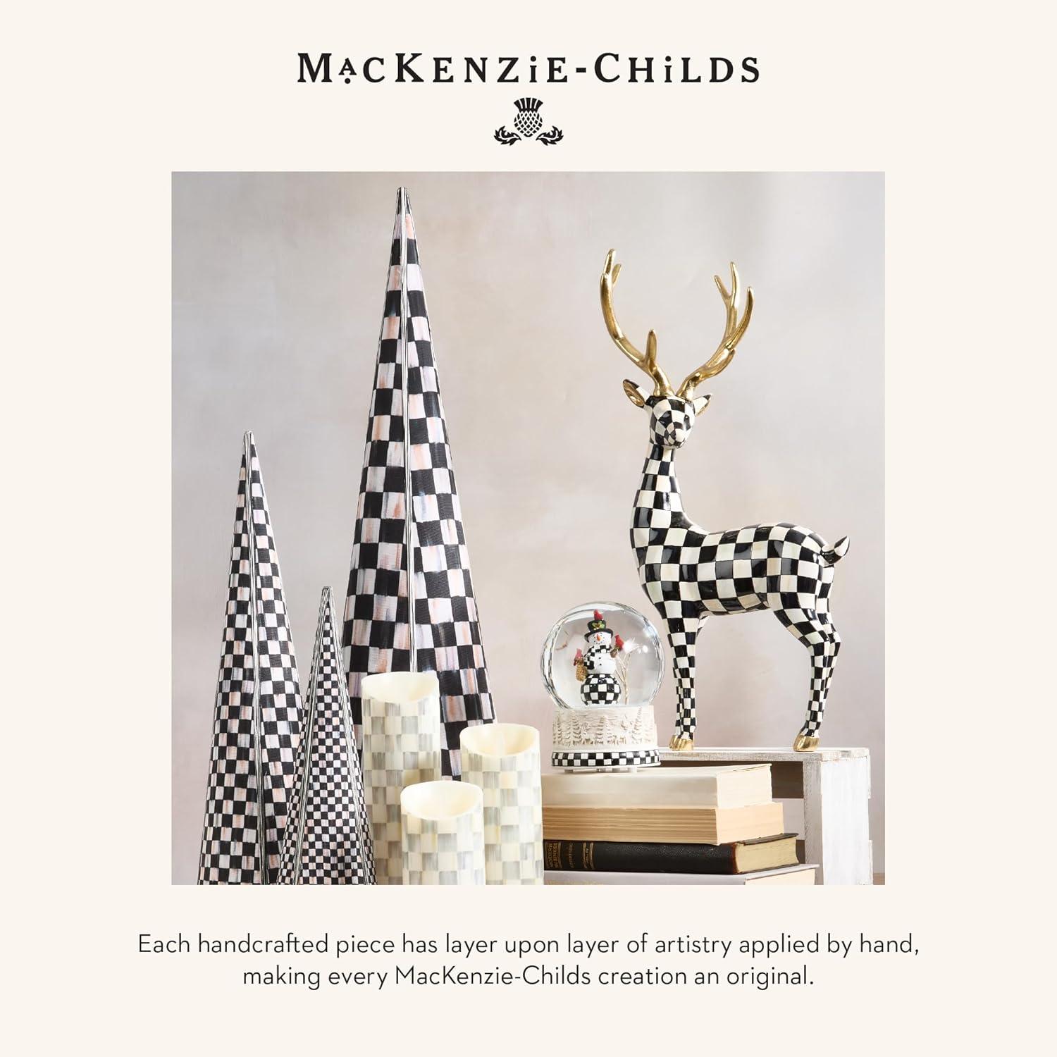 imageMACKENZIECHILDS Tabletop Christmas Tree Decorative Tree for Christmas Decor Highland NostalgiaCourtly Check Cone