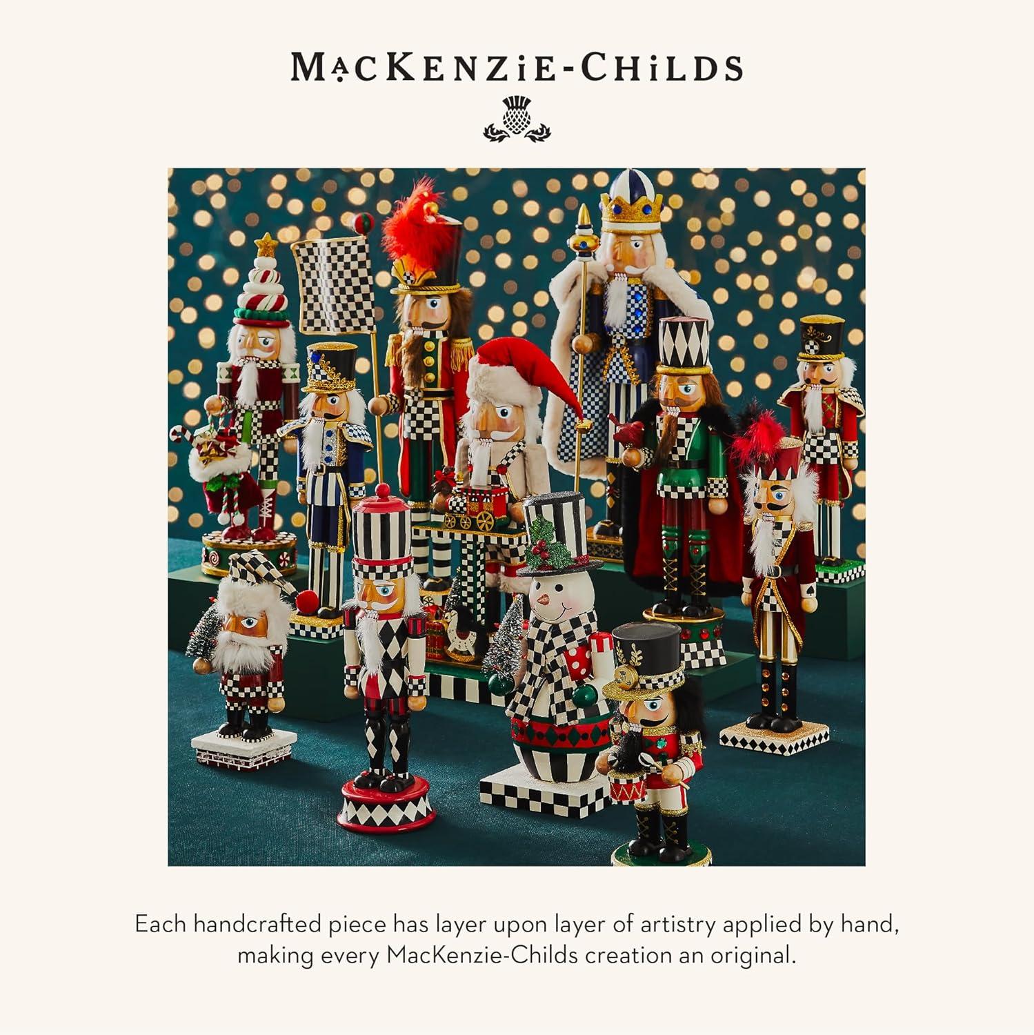 imageMACKENZIECHILDS Decorative Nutcracker Figurine Wooden Nutcracker Christmas Home Decor Check It Out TeacupCastle Guard