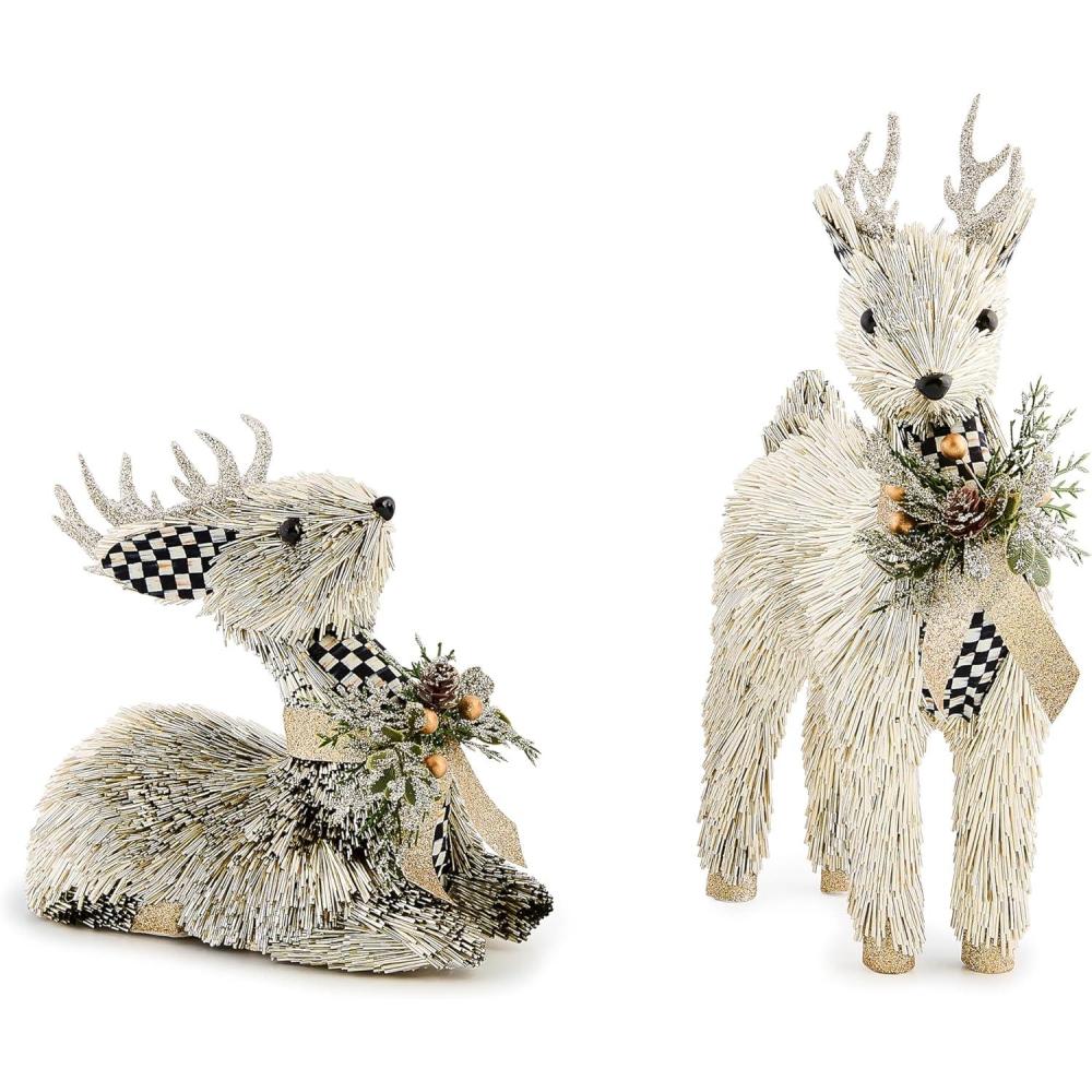 imageMACKENZIECHILDS Courtly Noel Metallic Deer Set of 2