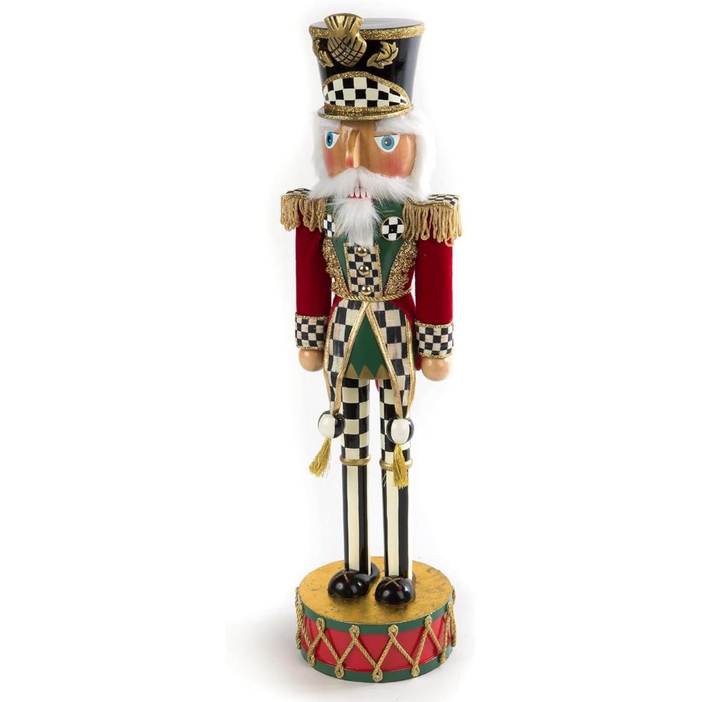 imageMACKENZIECHILDS Decorative Nutcracker Figurine Wooden Nutcracker Christmas Home Decor Check It Out TeacupTall Highland