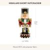 MACKENZIE-CHILDS Decorative Nutcracker Figurine, Wooden Nutcracker Christmas Home Decor, Check It Out Teacup(Highland Short)