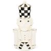 MACKENZIE CHILDS Salt and Pepper Shaker Set, Ceramic Salt and Pepper Holders, Courtly Noel Nutcracker