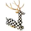 MACKENZIE-CHILDS Checkmate Deer Statue, Black-and-White Christmas Deer Decor, Sitting(Sitting)