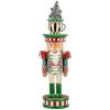 MACKENZIE-CHILDS Decorative Nutcracker Figurine, Wooden Nutcracker Christmas Home Decor, Check It Out Teacup(Check It Out Teacup)