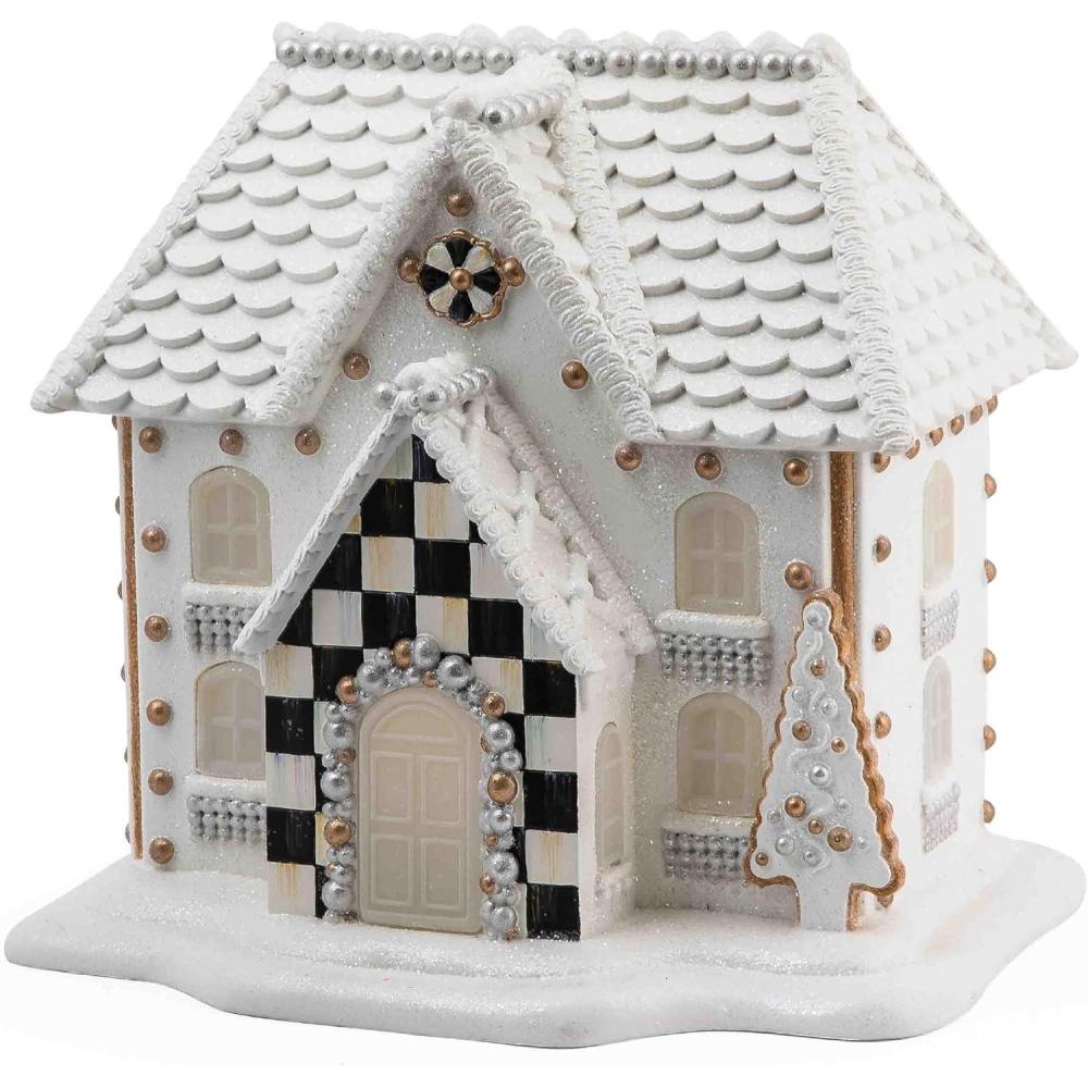 imageMACKENZIECHILDS Gingerbread Illuminated Building ChristmasVillage House Decor ChurchHouse