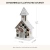 MACKENZIE-CHILDS Gingerbread Illuminated Building, Christmas-Village House Decor, Church(Church)