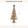 MACKENZIE-CHILDS Gingerbread Snowflake Tabletop Christmas Tree, Gingerbread Christmas Tree Decor