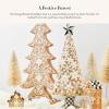 MACKENZIE-CHILDS Gingerbread Snowflake Tabletop Christmas Tree, Gingerbread Christmas Tree Decor