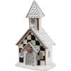 MACKENZIE-CHILDS Gingerbread Illuminated Building, Christmas-Village House Decor, Church(Church)