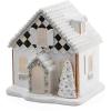 MACKENZIE-CHILDS Gingerbread Illuminated Building, Christmas-Village House Decor, Church(Cottage)