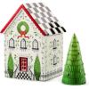 MACKENZIE-CHILDS Illuminated Ceramic Villa, Indoor Christmas Home Decor, Holly Village(House)