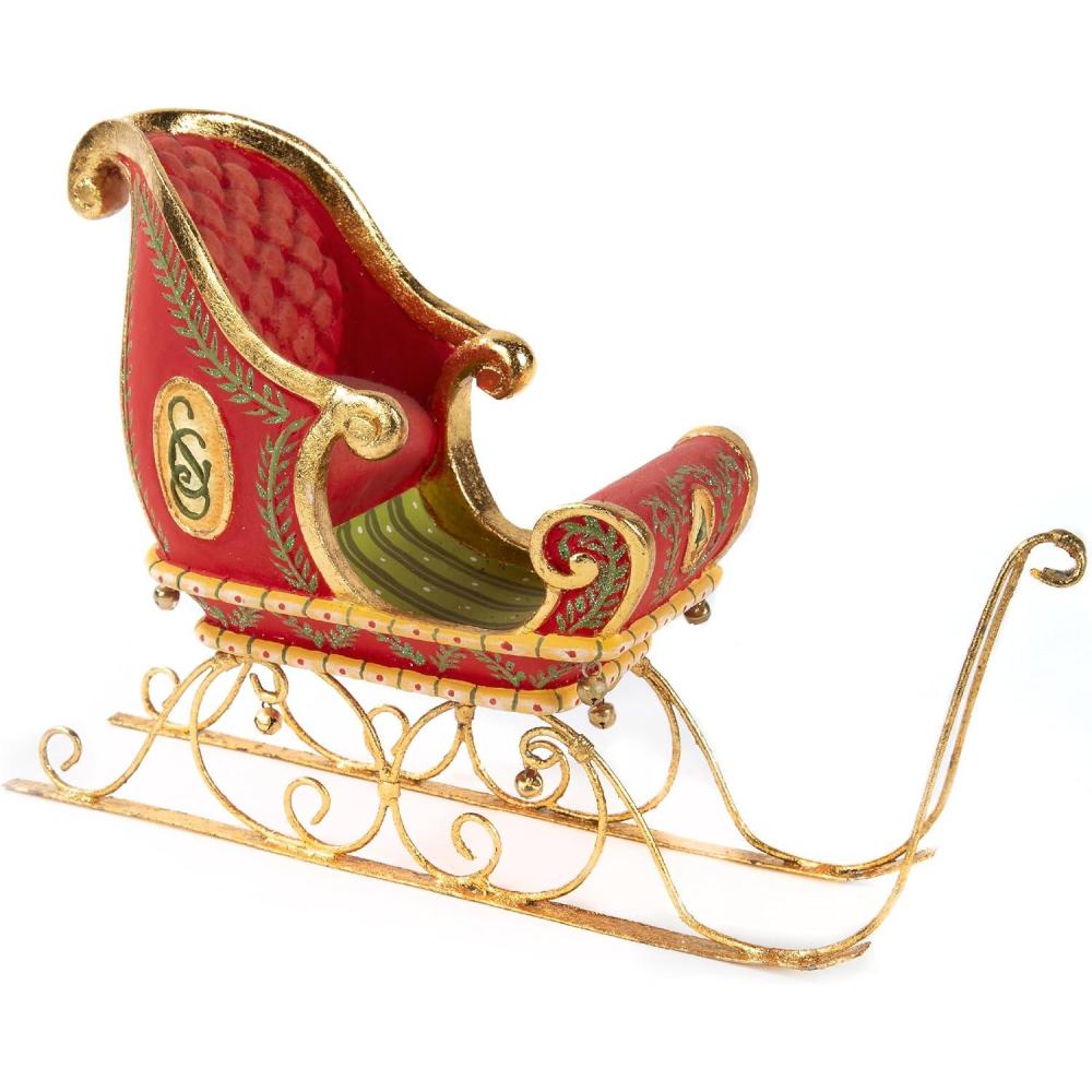imageMACKENZIECHILDS Patience Brewster Dash Away Christmas Ornament Indoor Christmas Tree Decoration for Holiday Decor Arrangement Sleigh