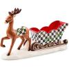 MACKENZIE-CHILDS Ceramic Candy Dish, Decorative Candy Bowl for Christmas, Holly Deer Sleigh(Holly Deer Sleigh)