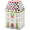 MACKENZIE-CHILDS Ceramic Cookie Jar, Christmas Container, 12.5 Inches Tall, 19-Cup Capacity, Holly Village
