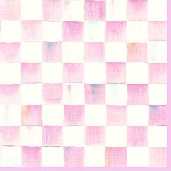 imageMACKENZIECHILDS Luncheon Paper Napkins Stylish Paper Luncheon Napkins PinkandWhite Rosy CheckRosy Check
