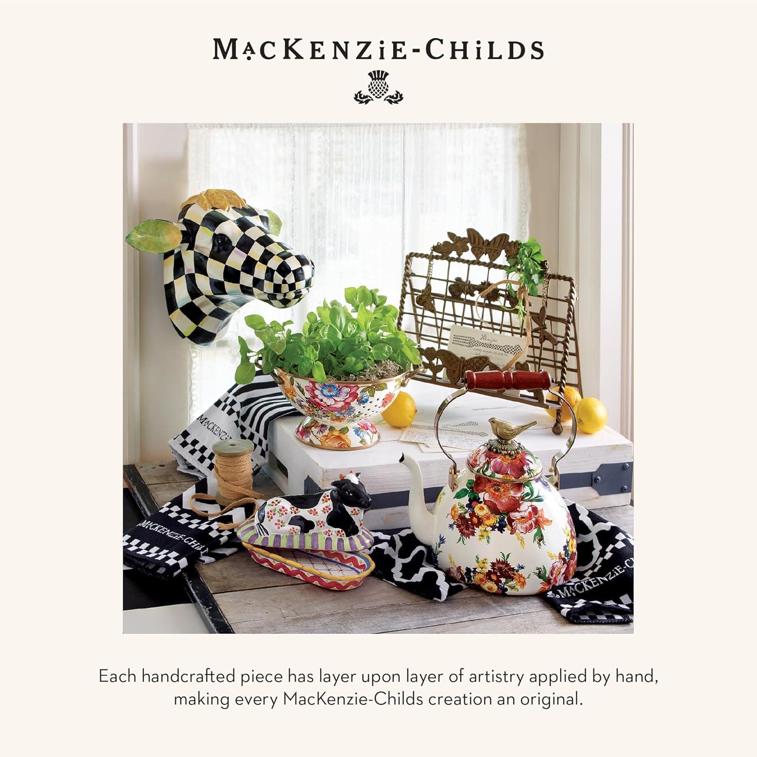 imageMACKENZIECHILDS Set of 3 Cotton Dish Towels Decorative Kitchen Towels BlackandWhite Zig Zag