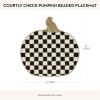 MACKENZIE-CHILDS Beaded Placemat, Indoor Table Mat, Black-and-White Posie(Courtly Check Pumpkin)