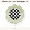 MACKENZIE-CHILDS Butterfly Toile Ceramic Dinner Plate, 11 Inches, Pistachio