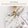 MACKENZIE-CHILDS Cotton Napkin, Cloth Dinner Napkin, Gray-and-White Sterling Check