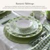 MACKENZIE-CHILDS Faux-Leather Placemat, Decorative Round Table Mat, Green Check(Green Check)