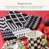 MACKENZIE-CHILDS Set of 3 Cotton Dish Towels, Decorative Kitchen Towels, Black-and-White Zig Zag
