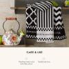 MACKENZIE-CHILDS Set of 3 Cotton Dish Towels, Decorative Kitchen Towels, Black-and-White Zig Zag