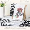 MACKENZIE-CHILDS Set of 3 Cotton Dish Towels, Decorative Kitchen Towels, Black-and-White Zig Zag