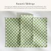 MACKENZIE-CHILDS Set of 4 Cotton Placemats, Decorative Table Mats, Navy Check(Green Check)