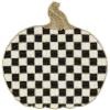 MACKENZIE-CHILDS Beaded Placemat, Indoor Table Mat, Black-and-White Posie(Courtly Check Pumpkin)