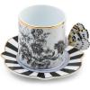 MACKENZIE-CHILDS Butterfly Toile Ceramic Mug with Saucer, 12 Ounces