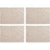 MACKENZIE-CHILDS Set of 4 Cotton Placemats, Decorative Table Mats, Navy Check(Flax Check)
