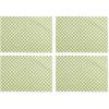 MACKENZIE-CHILDS Set of 4 Cotton Placemats, Decorative Table Mats, Navy Check(Green Check)