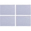 MACKENZIE-CHILDS Set of 4 Cotton Placemats, Decorative Table Mats, Navy Check(Navy Check)