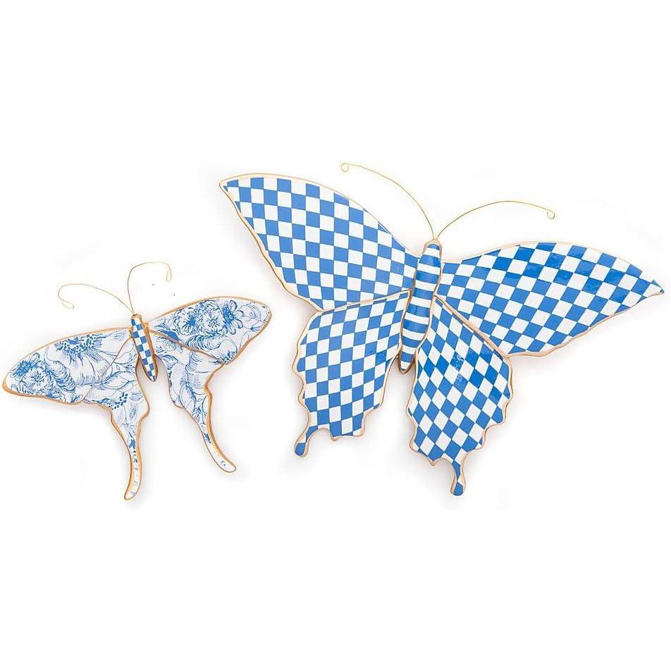 imageMACKENZIECHILDS Butterfly Duo Butterfly Wall Decor Wall Decorations Blue
