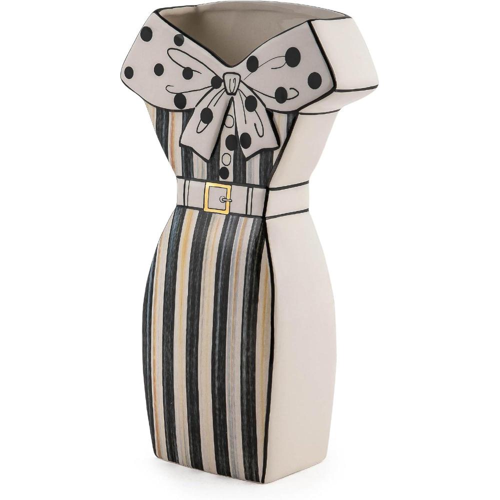imageMACKENZIECHILDS Doodles Vase Decorative Ceramic Vase Dress