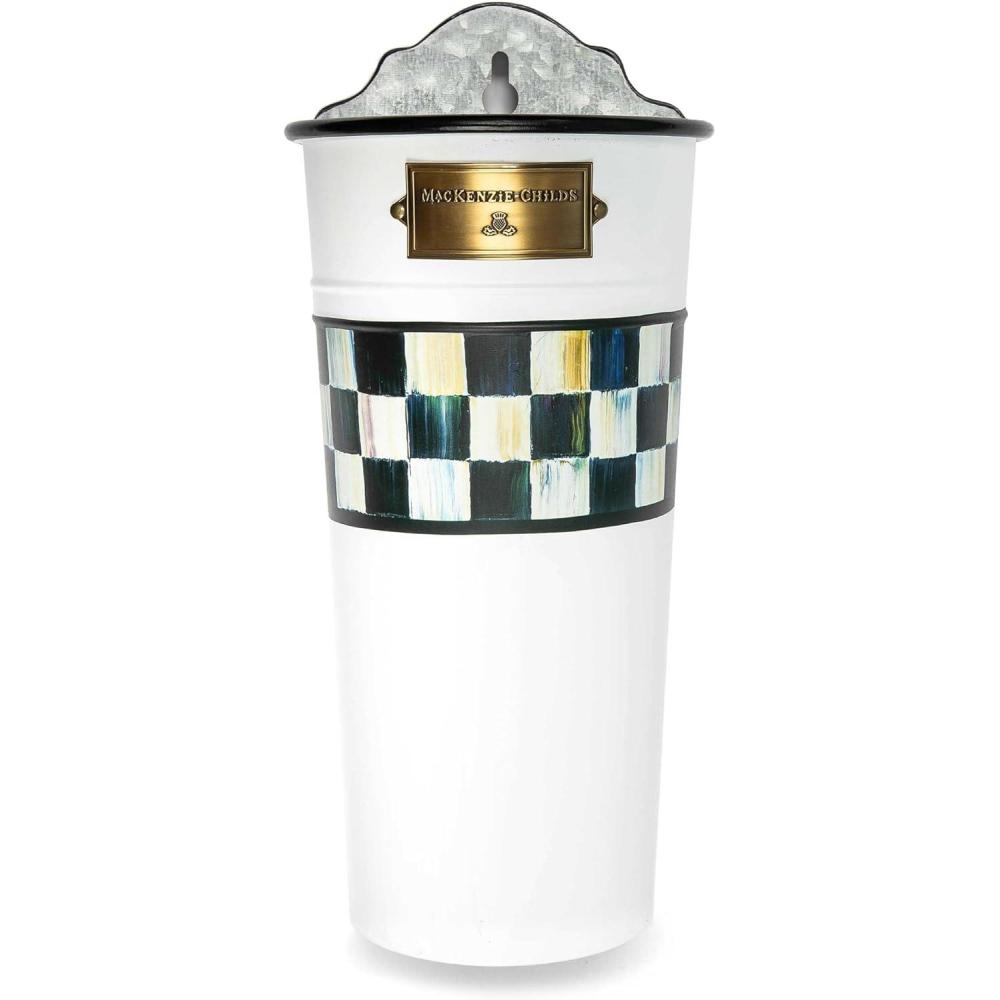 imageMACKENZIECHILDS Galvanized Wall Bucket Metal Wall Planter Decorative Hanging Plant Holder for Flowers Spectator