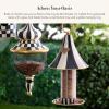 MACKENZIE-CHILDS Bird Feeder, Decorative Metal Bird Feeder for Outdoors, Courtly Stripe