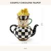 MACKENZIE-CHILDS Courtly Chickatee Teapot, Cute Tea Kettle and Chick Spring Decor