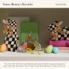 MACKENZIE-CHILDS Set of 3 Calico Mini Foil Bunny Figures, Spring and Easter Rabbit Decor