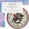 MACKENZIE-CHILDS Wall Clock, Decorative Clock for Home or Office, Rooster