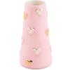 MACKENZIE-CHILDS Ceramic Heart Vase, Unique Flower-Vase Decor, Short, Pink-and-White Rosy Check